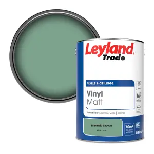 Leyland Trade Vinyl Matt Walls & Ceilings Emulsion Paint Mermaid Lagoon (PPG1139-4) 5L