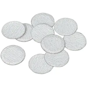 Pack of 10 - 50mm Hook and Loop Mini Sanding Discs - 80 Grit Aluminium Oxide for Precision Sanding