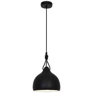 GoodHome Aulavik Black Pendant ceiling light, (Dia)220mm