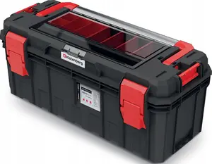 Hand tool box Modular Organis Stackable Lockable Heavy Duty Metal Hinges 3 Sizes Large with organiser