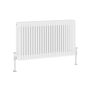 Right Radiators 600x1192 mm Horizontal Traditional 3 Column Cast Iron Style Radiator White