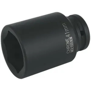 41mm Chromoly Forged Deep Impact Socket - 3/4 Inch Drive for Heavy-Duty Use