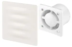 Awenta 100mm Humidity Sensor VERTICO Extractor Fan Ecru ABS Front Panel Wall Ceiling Ventilation