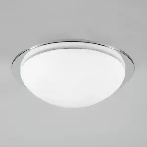 Litecraft Arwel Chrome LED Flush Bathroom Ceiling Light