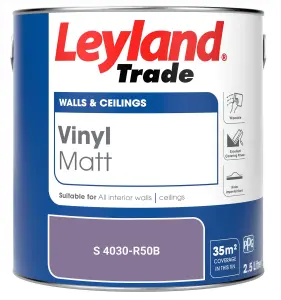 Leyland Trade Vinyl Matt Walls & Ceilings Emulsion Paint (S 4030-R50B) 2.5L