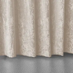 4x1M Crushed Velvet Backdrop, Photography Background Blackout Curtain - Beige