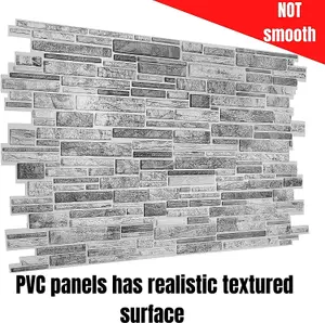 3D Wall Panels with Adhesive Included - Pack of 6 Sheets - Covering 30.38 sqft / 2.82 sqm - Decorative Modern Brick Design