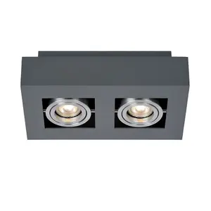 Luminosa Modern Surface Mounted Black Aluminum 2 Light , GU10