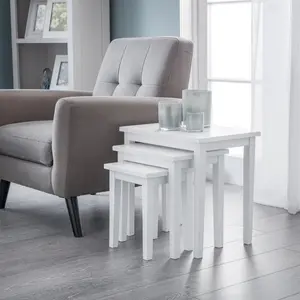 Elvina 3 Piece Nest of Tables White