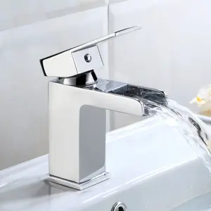 Chrome Waterfall Basin Tap Including Waste