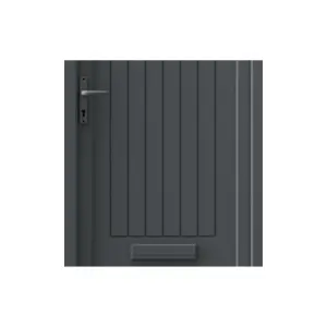 Fortia Curral Frosted Glazed Anthracite RH External Front Door set, (H)2085mm (W)920mm