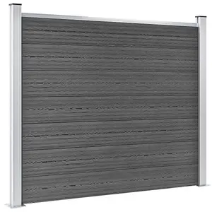 Berkfield Fence Panel WPC 180x146 cm Black