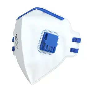 Timco - FFP2 Fold Flat Masks with Valve (Size One Size - 3 Pieces)