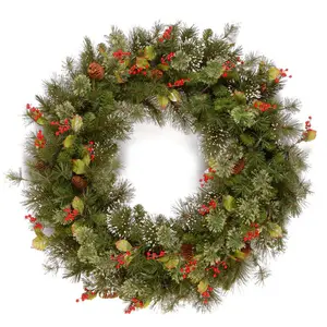 Wintry Pine 48" Wreath with Cones & Berries