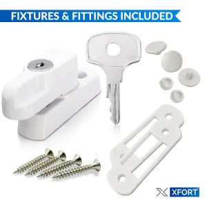 XFORT 4 Pack Door Jammer and Window Locks for uPVC Doors and Windows