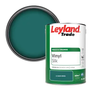 Leyland Trade Vinyl Silk Walls & Ceilings Emulsion Paint (S 5040-B50G) - 5L