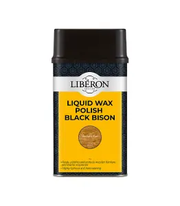 Liberon Liquid Wax Polish Black Bison - Medium Oak - 500ml