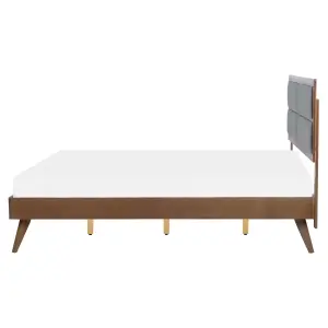 EU King Size Bed Dark Wood POISSY