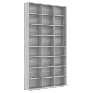 vidaXL CD Cabinet Grey Sonoma 102x23x177.5 cm Engineered Wood