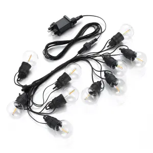 Auraglow Warm White LED Bulb Festoon String Light Set