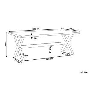 Garden Table Concrete White OLBIA