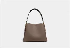 COACH® Women's Willow Shoulder Bag In Grey | Leather