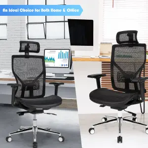 Costway Ergonomic Office Chair High-Back Mesh Executive Chair Adjustable Lumbar Support