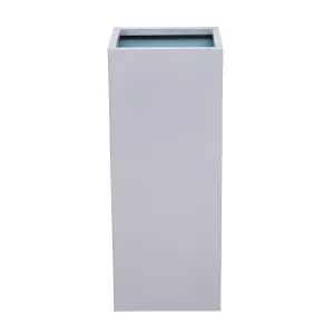 Primrose Zinc Galvanised Tall Silver Cube Planter 100cm