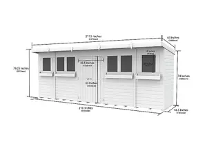 DIY Sheds 18x4 Pent Summer Shed Loglap