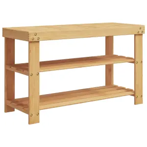 Berkfield Shoe Rack 3-Tier 70x27.5x45 cm Bamboo