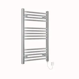 Right Radiators Electric Heated Towel Rail Radiator Straight Pre-filled Designer Ladder Warmer Chrome 800x500 mm