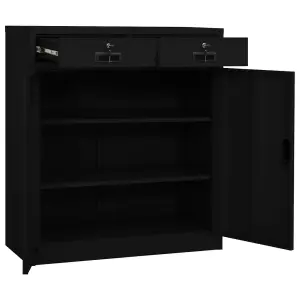 Berkfield Office Cabinet Black 90x40x102 cm Steel