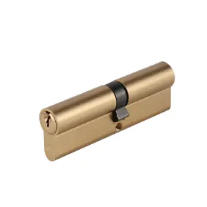 Smith & Locke Brass Single Euro Cylinder lock, (L)95mm (W)33mm