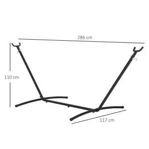 Outsunny 2.86m Metal Hammock Stand Frame Replacement Garden Outdoor Patio