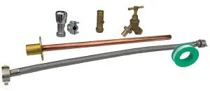 Outside Garden Tap Kit Easy Self Cutting DIY Fitting for Outdoor Hose Tap. FREE DELIVERY