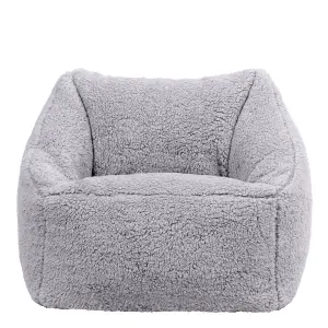 icon Kids Teddy Bear Armchair Bean Bag Grey Childrens Bean Bags