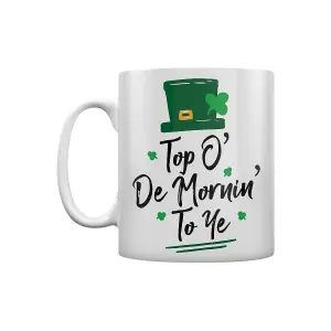 Grindstore Top O De Mornin To Ye St Patricks Day Mug White/Green (One Size)