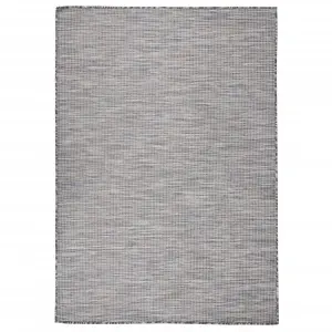 Berkfield Outdoor Flatweave Rug 140x200 cm Brown and Black