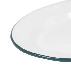 Argon Tableware White Enamel Serving Platter - 30.5cm x 22.5cm - Green