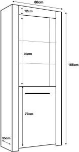 Furneo High Gloss & Matt White Living Room Set TV Stand Display Cabinets MilanoW White LED Lights