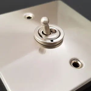 Satin / Brushed Chrome 1 Gang 20A DP Switch With Flex - White Trim - SE Home