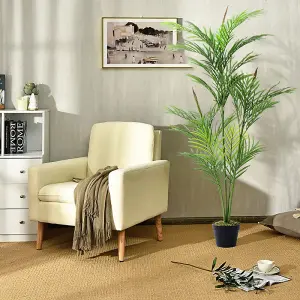 Garden Decoration Artificial Palm Tree in Black Plastic Pot H 150 cm