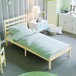 Junior Vida Libra Pine Single Wooden Childrens Bed Frame, 190 x 90cm