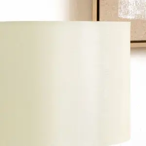 40cm Ivory Silk Cylinder Table Lampshade Drum Floor Lampshade