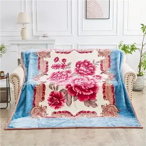 GC GAVENO CAVAILIA Reversible Floral Heavy Blanket  200X240Cm Sherpa Fleece Insomnia Stress Fleece heavy Weight Bed Blanket 4kg