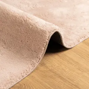 Rug HUARTE Short Pile Soft and Washable Blush 240x240 cm