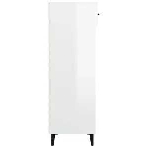 Berkfield Shoe Cabinet High Gloss White 60x35x105 cm Engineered Wood