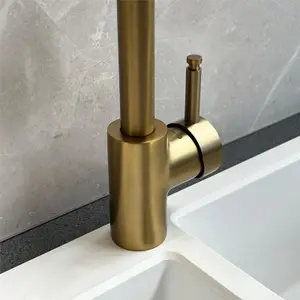 Liquida BHT311BR 3 In 1 Brushed Brass Kitchen Instant Boiling Hot Water Tap