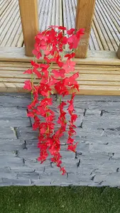 Best Artificial 80cm Silk Trailing Vine Flower Plant Wedding Garland Ivy / Red