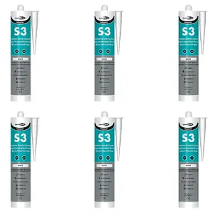 Bond It S3 Sanitary Silicone Sealant EU3 White, 310ml (Pack of 6)